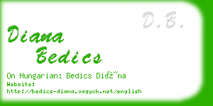 diana bedics business card